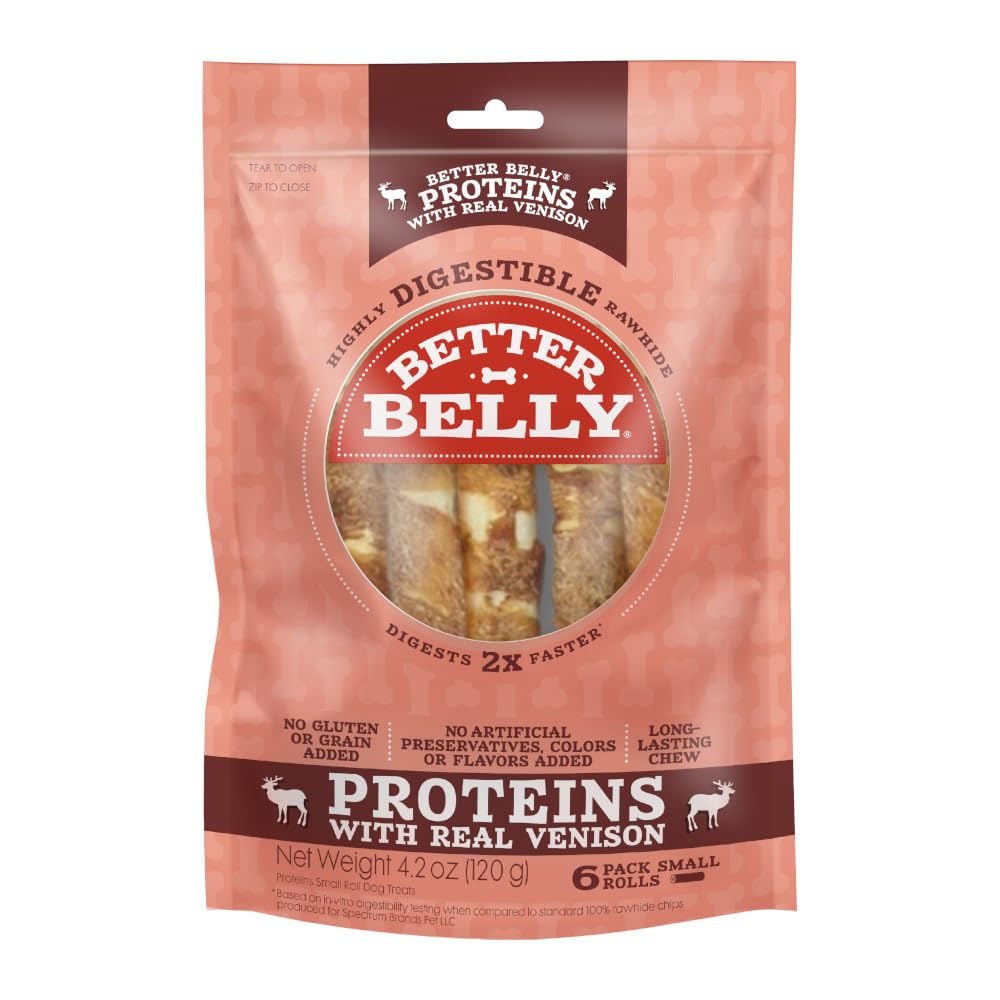 Better Belly Proteins Roll Highly Digestible Dog Treats, 6 Count (24 Pack)