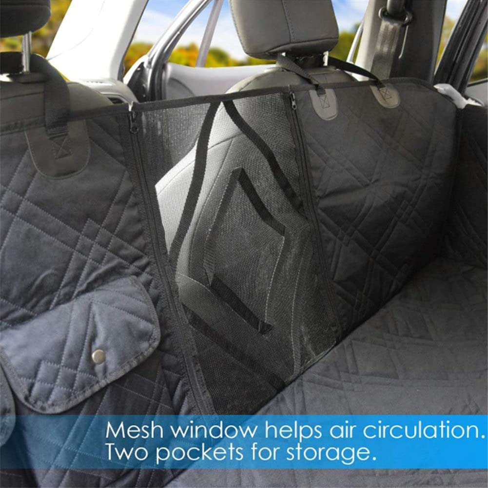 Waterproof Pet Carrier Car Rear Back Seat Dog Car Seat Cover Mat Hammock Cushion Protector Black