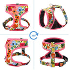 Printed Sling Adjustable Puppy Cat Sling Suitable for Pets Small Dog Vests Pet Accessories (A S)