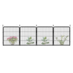 FXW No Dig Garden Fence, Outdoor for Yard, 50in(H) x 62.6ft(L), 24 Panels