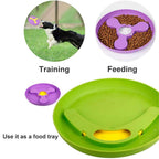 Separable Dog Flying Disc Multi-Use Floatable Soft Rubber Durable Interactive Dog Toys Chew Nontoxic Safe Puppy Game (Purple)