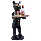 KraftzZeno Cool Dog Showpiece with Plate for Home Décor Item | Kitchen,Bedroom,Office,Dinning Table Decorative Item -08