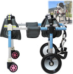 Adjustable Dog Wheelchair for Mum & Dogs 4 Wheel li Aid for Rear Legs Pet Support for Cats & Rabbits(Large)