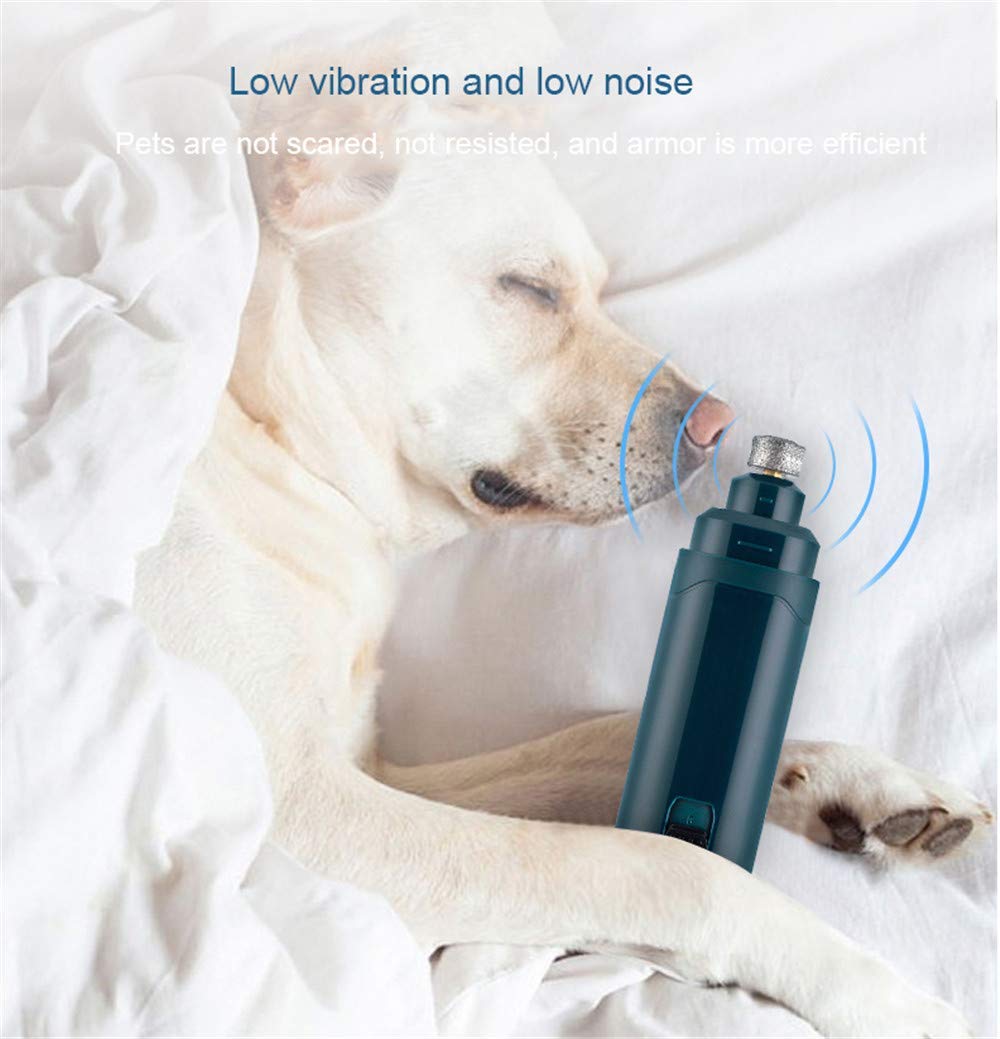 Pet Nail Grinder Ultra Quiet Electric Nail File to Trim & Smooth Pet Paws for Small/Medium/Large Dogs Cats with 2 Speeds Fast Grinding