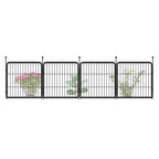 FXW No Dig Garden Fence, Outdoor for Yard, 50in(H) x 62.6ft(L), 24 Panels