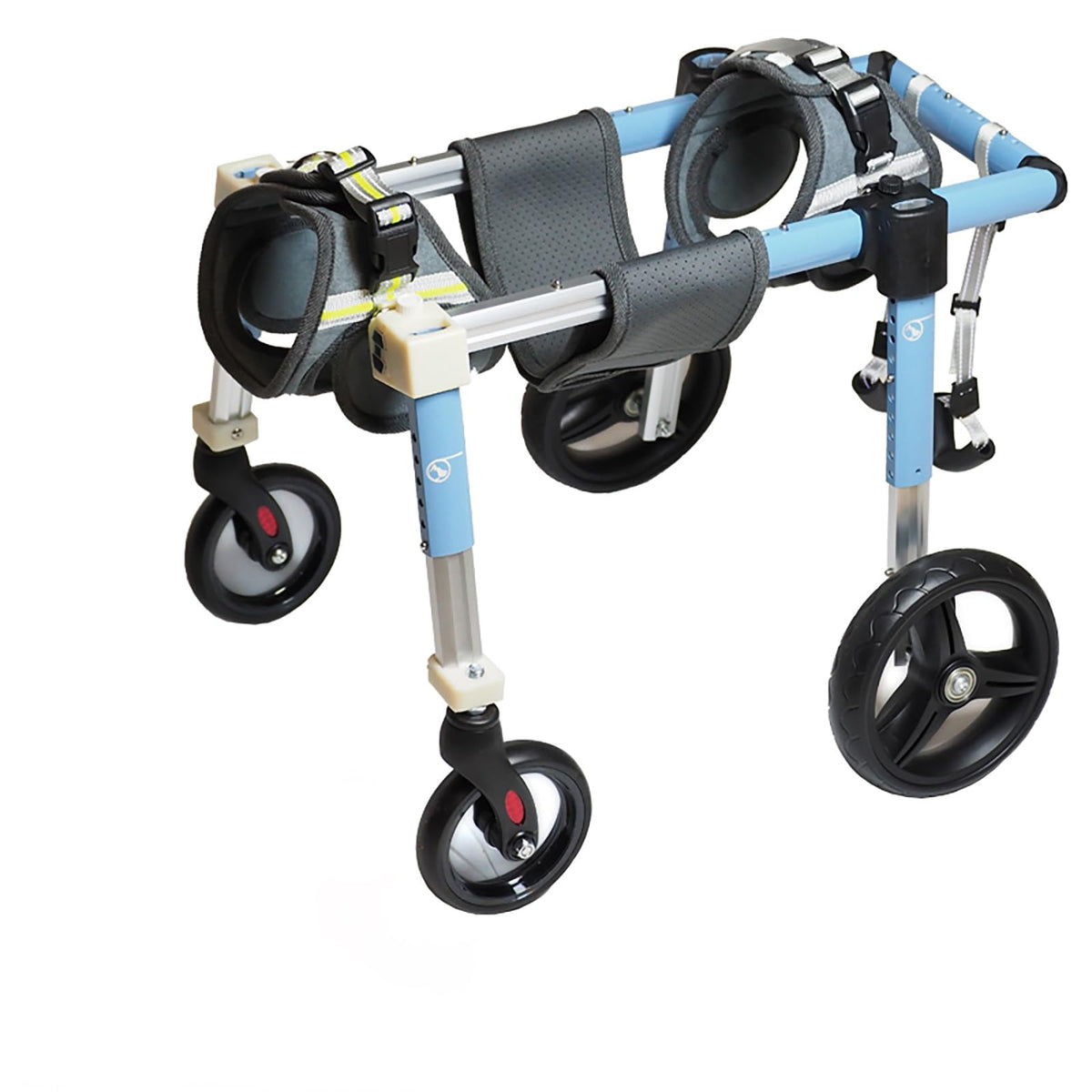 4 Wheel Dog Wheel Chair Leg Brace Adjustable, Back Leg Dog Wheelchair, Dog Wheel Chair for Front Legs, Full Support Mobility Aid for Dog Hip Support for Mall Medium Large Pet(Blue,XS)