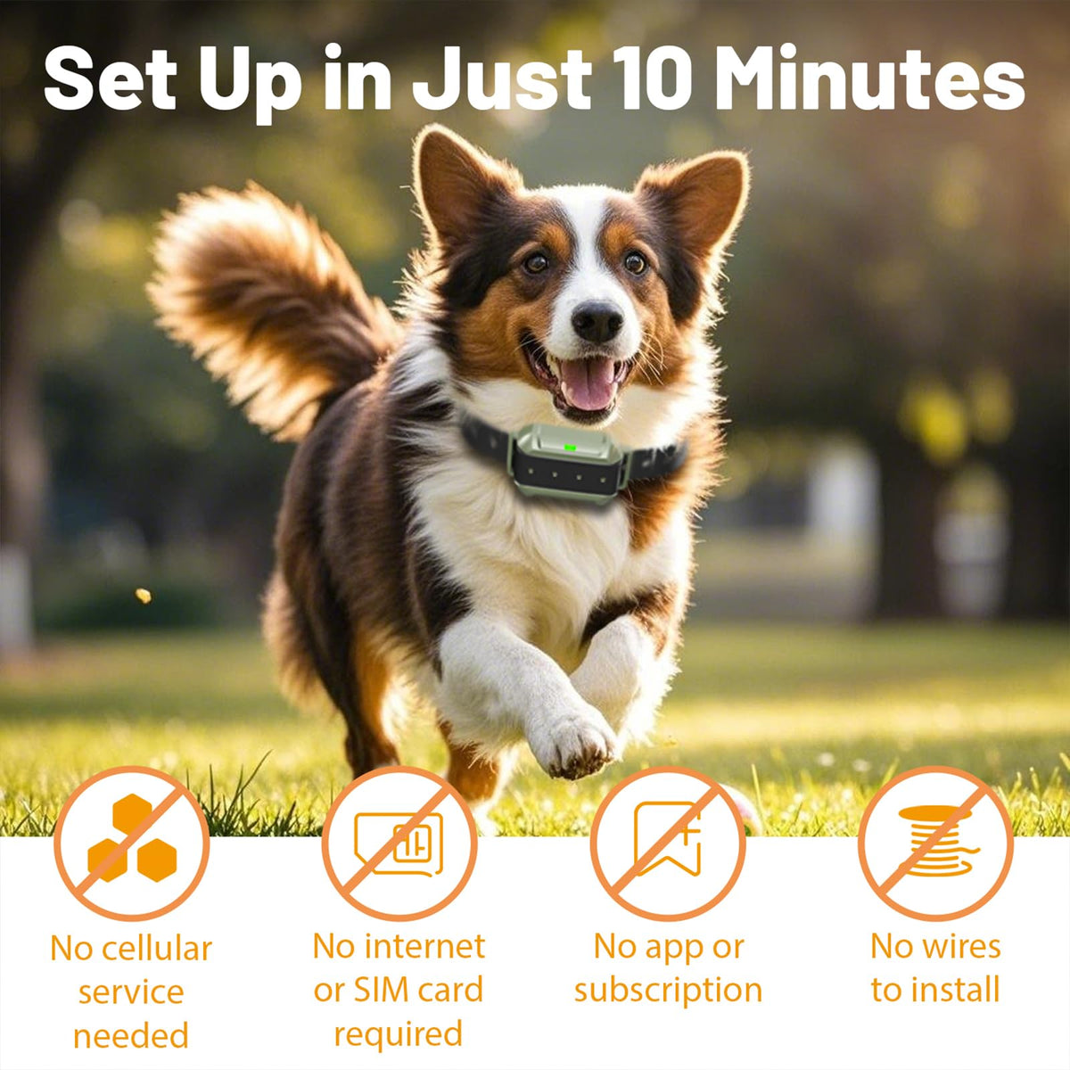 Wireless Dog Fence System, 3-in-1 Wireless Dog Fence, Electric Dog Fence Collar with Training & Forbidden Zone Modes, Radar Technology, Adjustable 10-280 FT Boundary, IPX7 Waterproof