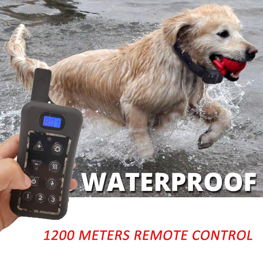 Underground Electric Dog Fence & 1200Yards Remote Dog Training Shock Collar Combo, Waterproof, Rechargeable Receiver Collars for Medium/Large Dogs (3 Dogs Training Set)