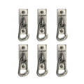 Canine Hitch- Secure Dog Leash Parking Wall Slim Hook with Clip 6 Pack - Tie Out Stainless Steel & ABS Mounting Plate for Strength - Practical Lead Management for Home & Business