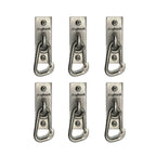 Canine Hitch- Secure Dog Leash Parking Wall Slim Hook with Clip 6 Pack - Tie Out Stainless Steel & ABS Mounting Plate for Strength - Practical Lead Management for Home & Business