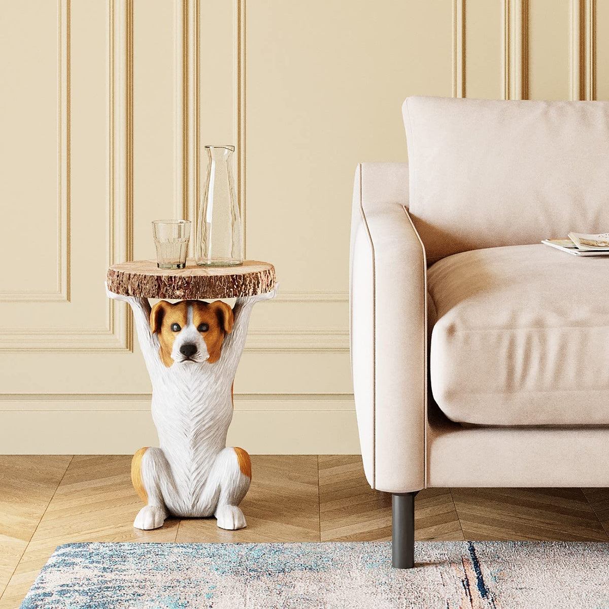 Kare 81956 Animal Side Table, Mister Jack, Height 20.5 inches (52 cm), Weight 14.3 lbs (6.5 kg), Dog