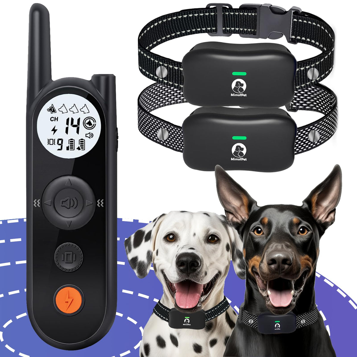 Wireless Dog Fence for 2 Dogs - Covers up to 856-Acre Electric Fence,6000FT Waterproof Collar with Remote,Rechargeable Pet Containment System with 3 Training Modes for Large Medium Dogs