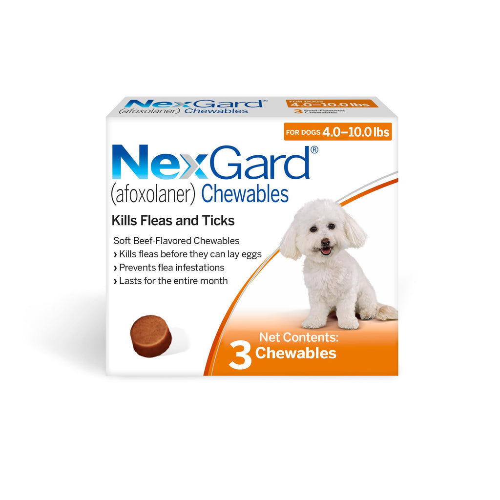 NexGard® (afoxolaner) Flea and Tick Protection for Dogs Oral Soft Beef Flavored Chewables, 24.1 to 60 lbs. (Purple Box) 6 Chews (6 Month Supply)