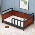 Pet Sofa Bed, Metal Frame Dog Bed Couch with guardrail, for Medium Big Pet Sitting(Style 1,Medium)