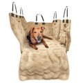 Pelsbarn Luxurious Dog Backseat Protector, Car Hammock with Blanket, Beige