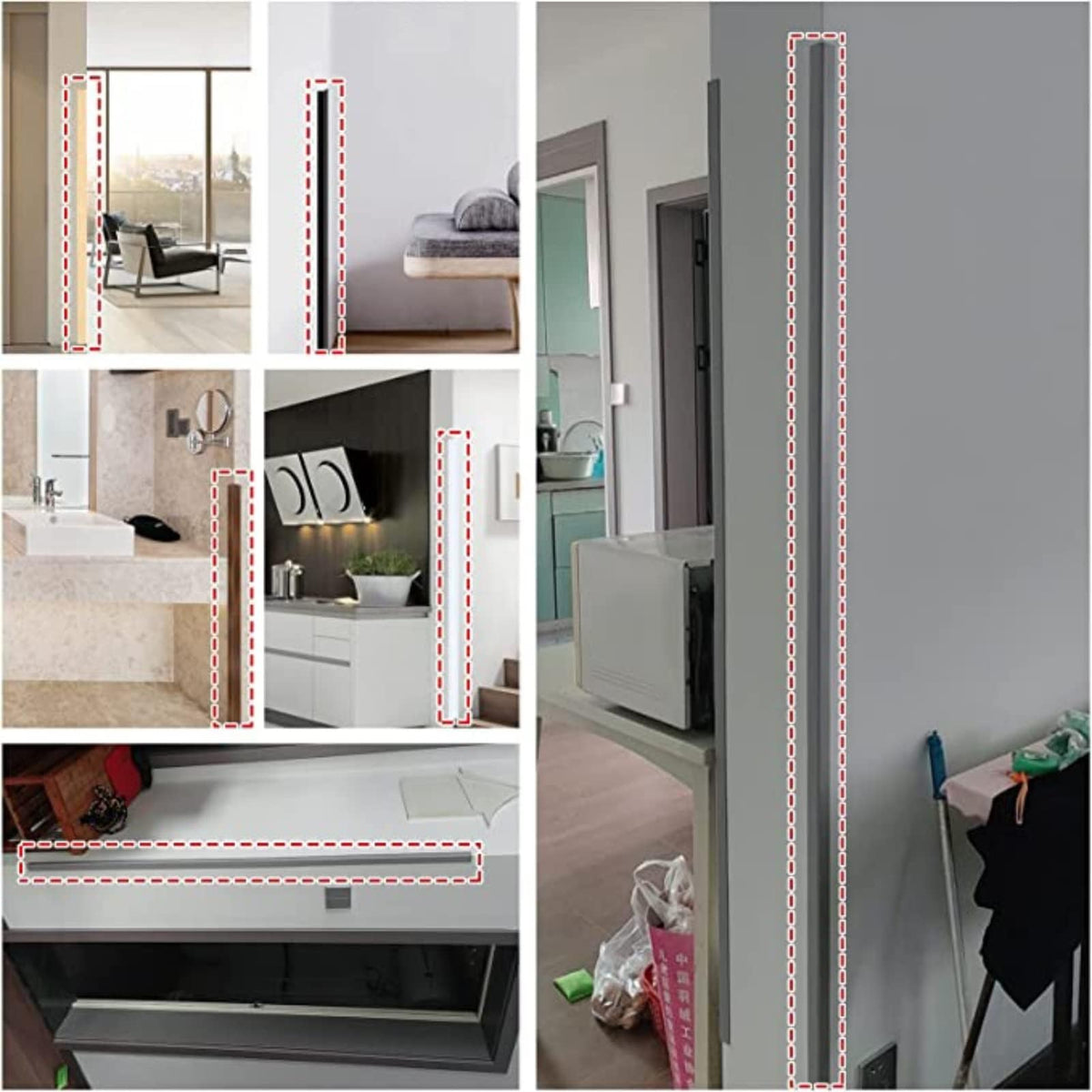 Wall Corner Guards Edge Protectors, Self-Adhesive Paintable Bumper for Dog Chewing Damage, Home Office Bedroom Wall Protection