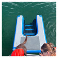LZMZMQ Dog Water Ramp Floating Dock, Pools/Pontoon/Lakes/Beaches Dog Climbing Ladder Inflatable Ramps, Blue Non-Slip EVA Platform, for 60kg Dogs Climb Out of Water(150x100x15cm)