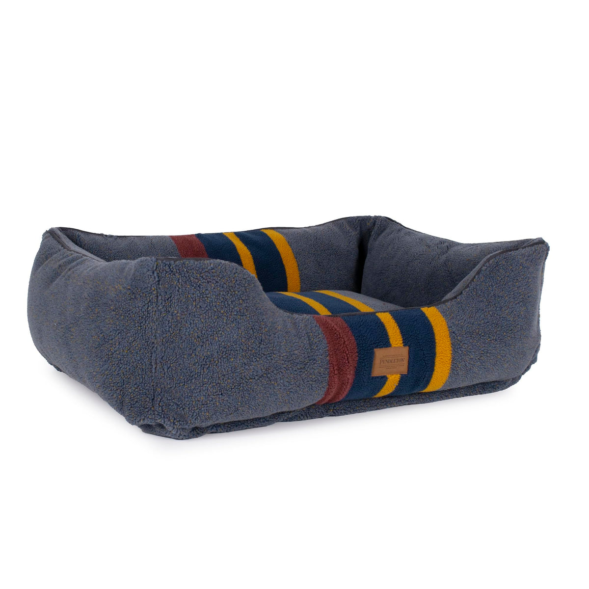 Pendleton Vintage Camp Berber Kuddler Dog Bed - Umber, X-Large (42" w x 30" d x 10½"h)
