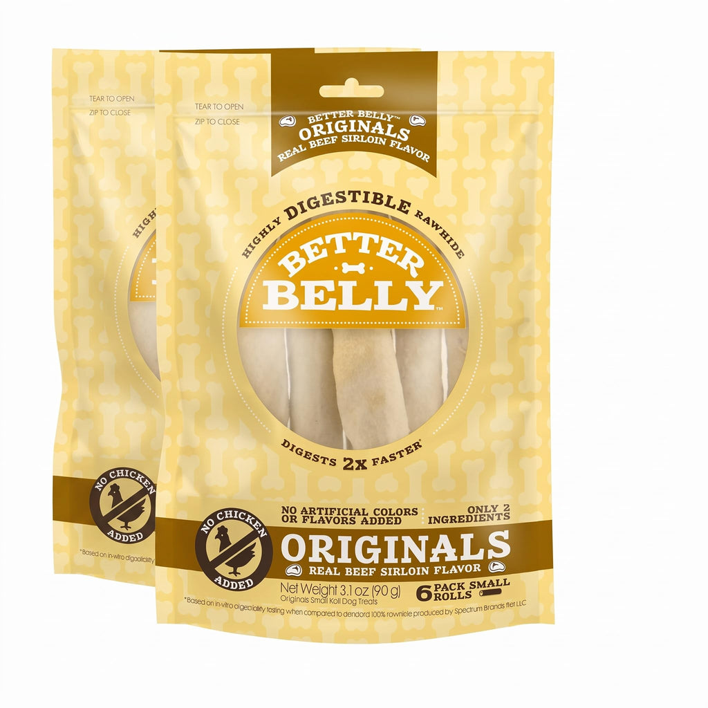 Better Belly Proteins Roll Highly Digestible Dog Treats, 6 Count (24 Pack)