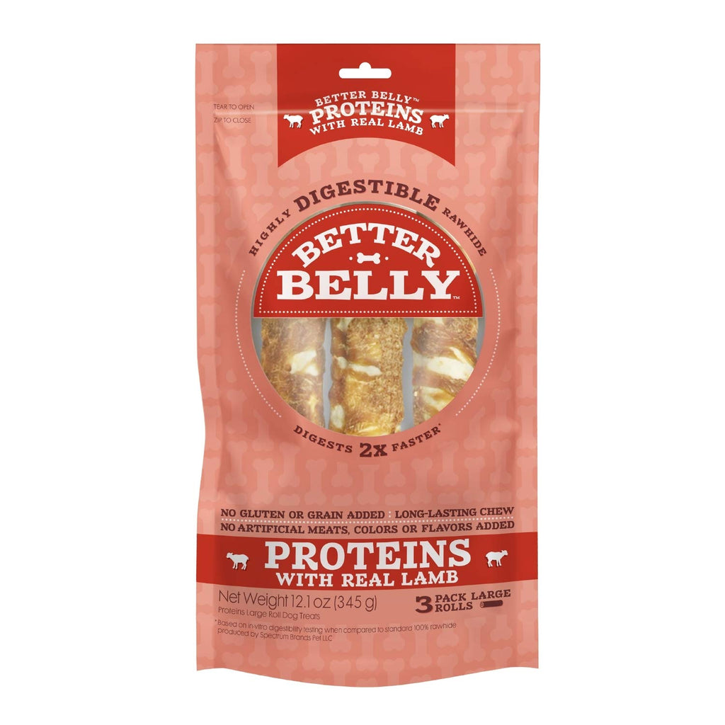 Better Belly Pork Hide Small Roll Highly Digestible Dog Treats, 20 Count