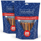 ValueBull Bully Sticks for Small Dogs, Thin 6 Inch, 200 Count Bulk Pack - All Natural Dog Treats, 100% Beef Pizzles, Single Ingredient