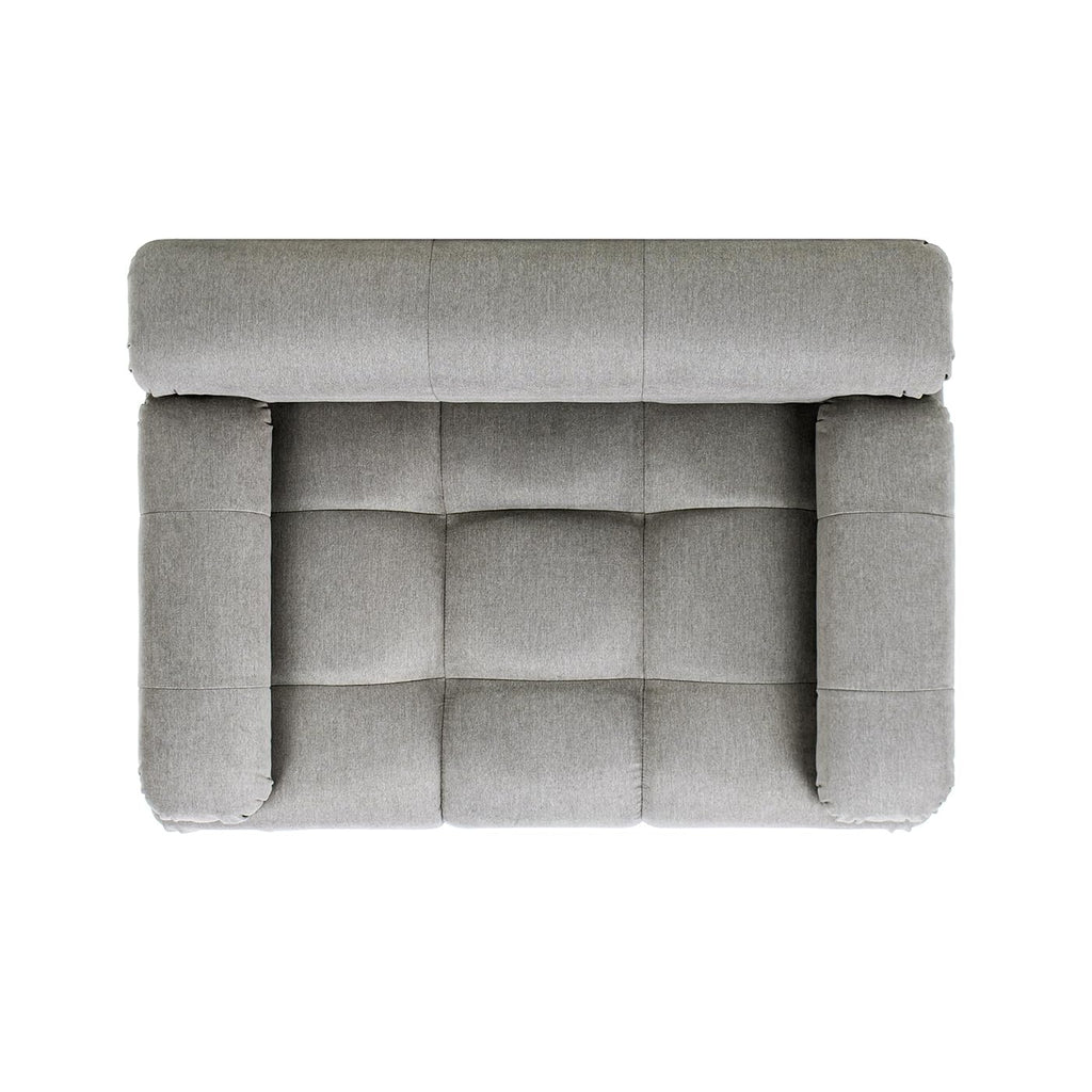 Marcel Upholstered Modern Pet Bed, Small to Medium Dog or Cat Uptown Gray Performance Velvet
