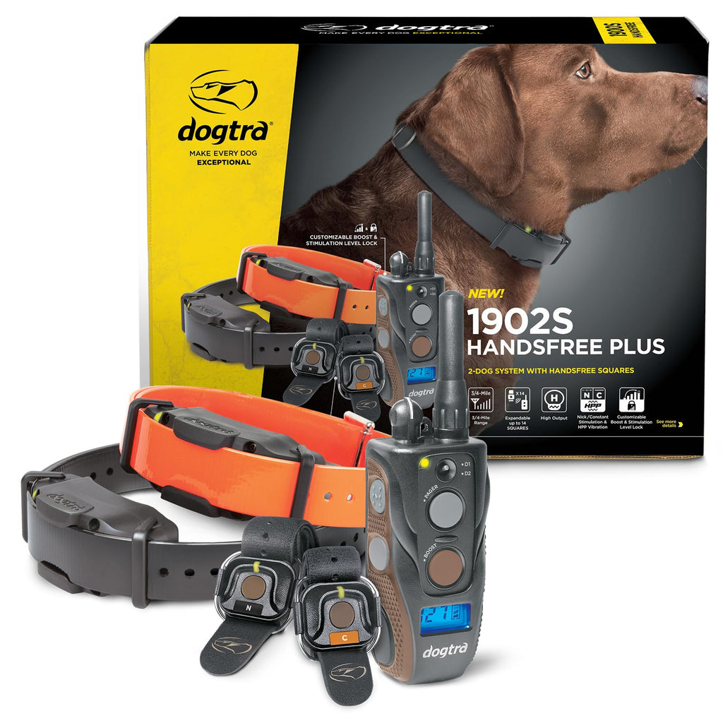 Dogtra 1902S Ergonomic 3/4-Mile IPX9K Waterproof High-Output 2-Dog Remote Dog Training E-Collar