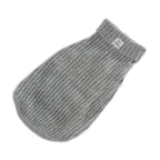 Luxury 3-Thread Cashmere Dog Sweater- Heather Gray Ribbed Knit with Leash Opening- Rialto Style- Made in Italy - Size XS
