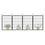 FXW No Dig Garden Fence, Outdoor for Yard, 50in(H) x 62.6ft(L), 24 Panels