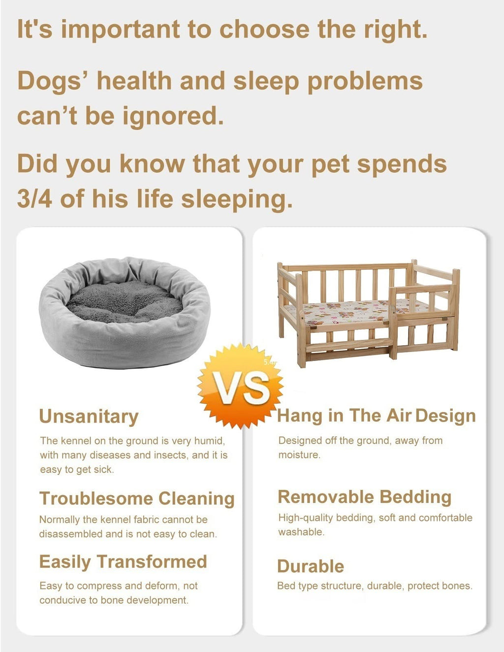 CMYUN Small/Medium/Large Pets Bed with Stripe Pattern, Indoor Outdoor Training Comfortable Dogs Couch Sofa, for Pets Within 40 Kg / 88 Lbs (Color : Style3, Size : XL112x64x38cm/44x25x15)