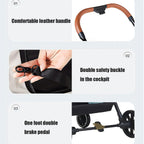 Pet Stroller with Detachable Carrier, 3 in 1 Folding Lightweight Dog Stroller with Storage Basket and Cup Holder Premium 4 Wheel Shock-Absorbing Travel Stroller for Puppies Kitties,Dark Gray