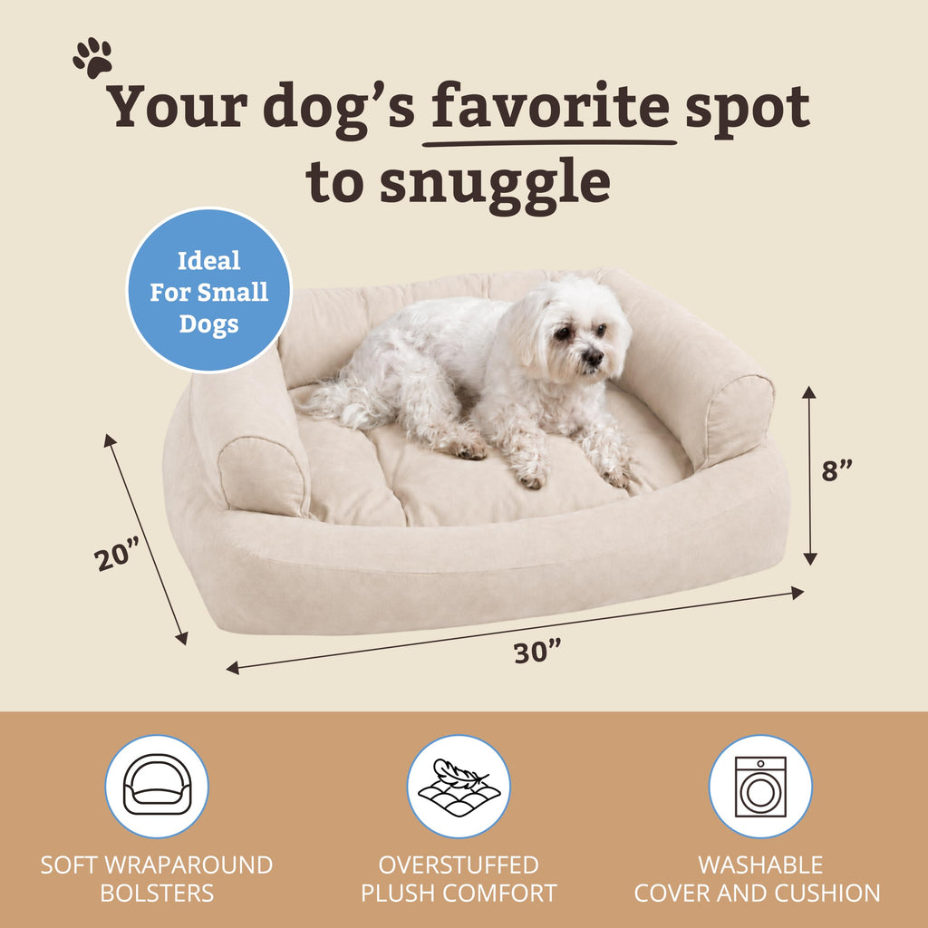 Snoozer Pet Products - Overstuffed Luxury Dog Sofa | Small - Buckskin