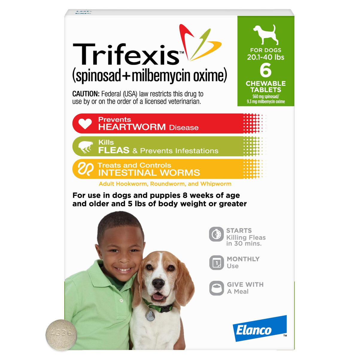 Trifexis for Dogs 60.1-120 lbs., 6ct