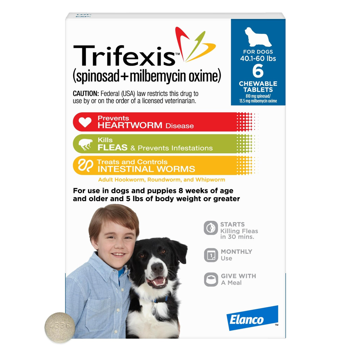 Trifexis for Dogs 60.1-120 lbs., 6ct