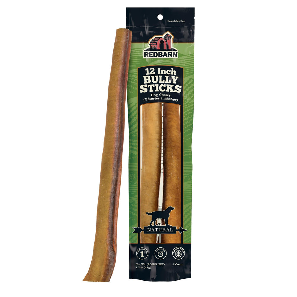 Redbarn 12" Bully Sticks 100% Natural Beef Dog Chew Rawhide Free Case of 35
