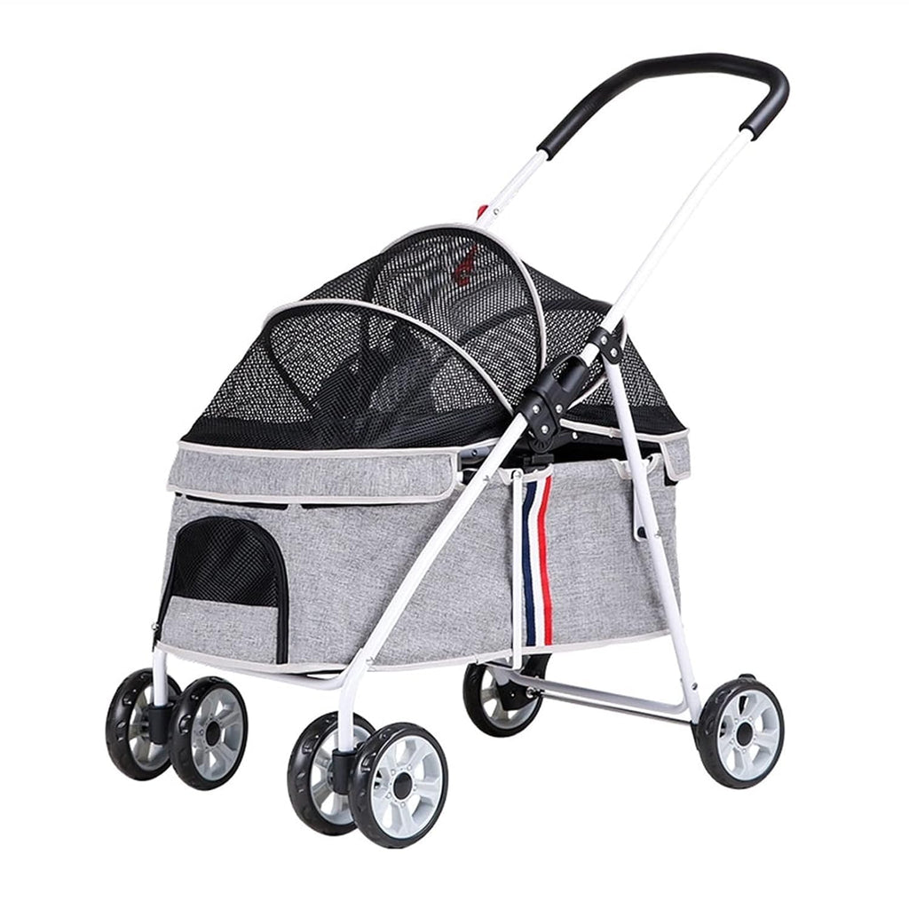 Small Dog Pram Stroller Premium Pet Strollers Pet Stroller for Cats/Dogs Dog Strollers for Small Dogs Clearance Within 20kg Dog Prams Pushchairs (Color : Black)