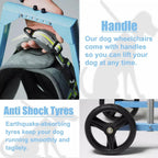 Dog Wheelchair,Full Support Doggy Mobility Aid Front/Back Cart Pet Leg Brace and Hip Support Adjustable,Walk Assistant for Front Injured/Paralyzed,Easy Assemble(Size:L,Color:Blue)