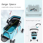 Small Dog Pram Stroller Premium Pet Strollers Pet Stroller for Cats/Dogs Dog Strollers for Small Dogs Clearance Within 20kg Dog Prams Pushchairs (Color : Black)