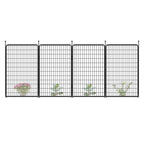 FXW No Dig Garden Fence, Outdoor for Yard, 50in(H) x 62.6ft(L), 24 Panels