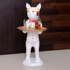 kainshraq Noor Cool Dog Showpiece with Plate for Home Décor Item | Kitchen,Bedroom,Office,Dinning Table Decorative Item -09