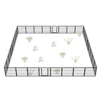 FXW No Dig Garden Fence, Outdoor for Yard, 50in(H) x 62.6ft(L), 24 Panels