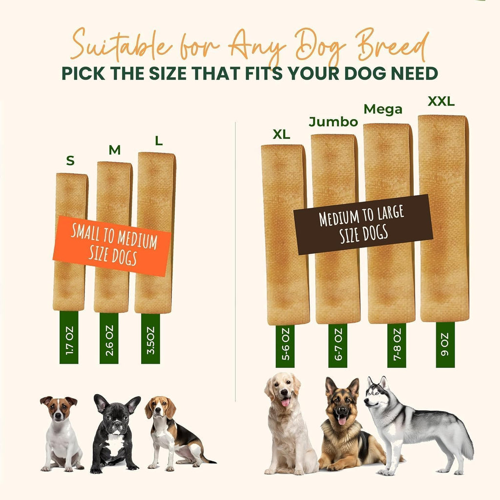 Yak Cheese Himalayan Yak Chews, Long-Lasting Hard Chew for Dogs, 20 Count