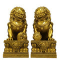 Beijing Foo Fu Dog Guardion Statues Wealth Porsperity, Guardian Lion Statues Pair of Fu Foo Dogs Home Feng Shui Decor Figurine Housewarming Gift, to Ward Off Negative Energy