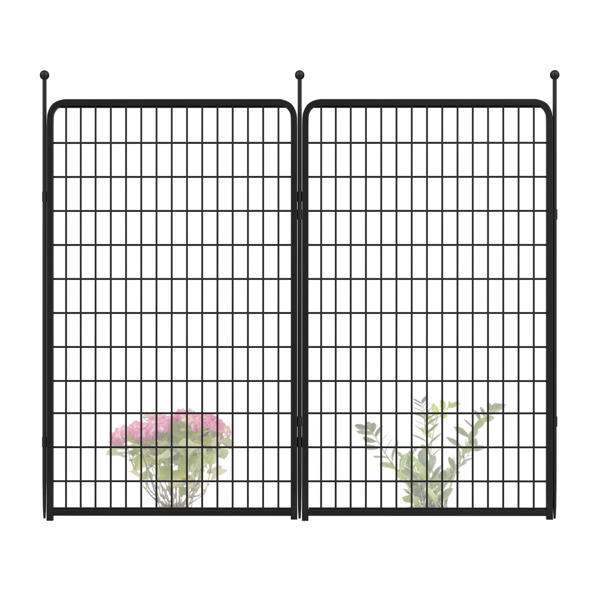 FXW No Dig Garden Fence, Outdoor for Yard, 50in(H) x 62.6ft(L), 24 Panels