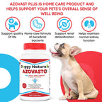 Azovast Plus Kidney Health Supplement for Dogs & Cats -24 Billion CFU- NO Refrigeration Required - Help Support Kidney Function & Manage Renal Toxins - Renal Care Supplement Capsule(U.S.A)(360 Caps)