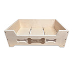 Custom Engraved Raised Wooden Pet Bed – Handcrafted Elevated Dog & Cat Bed Furniture– Personalize Up to 15 Characters – Eco-Friendly – Made in USA – Pet Bed Not Included (Large)