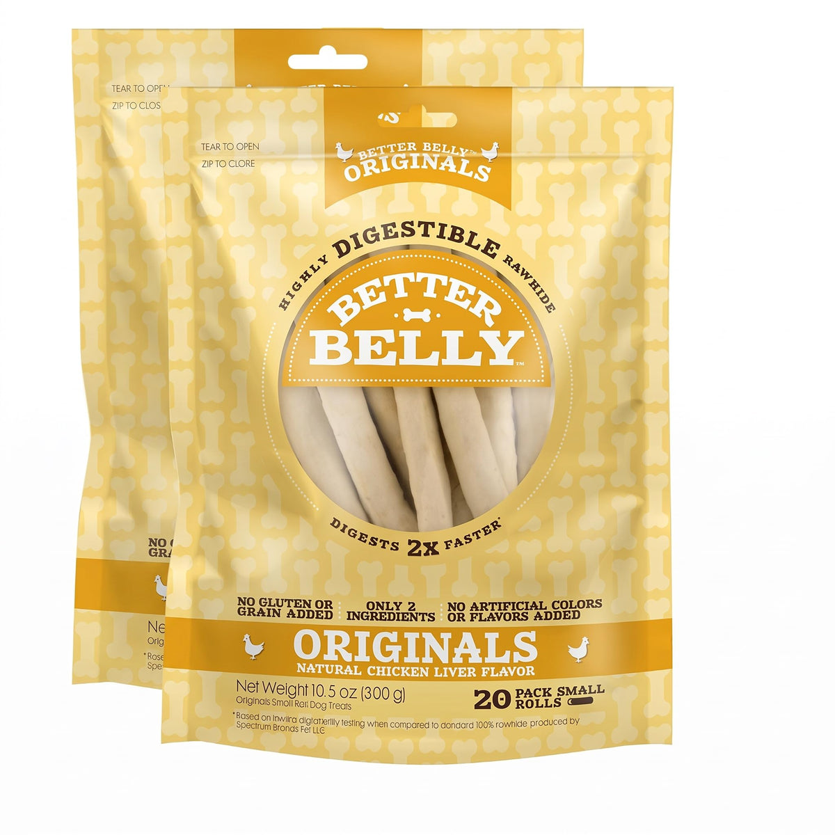 Better Belly Proteins Roll Highly Digestible Dog Treats, 6 Count (24 Pack)