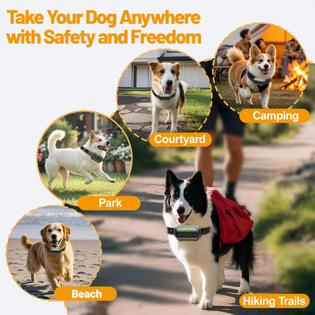 Wireless Dog Fence System, 3-in-1 Wireless Dog Fence, Electric Dog Fence Collar with Training & Forbidden Zone Modes, Radar Technology, Adjustable 10-280 FT Boundary, IPX7 Waterproof