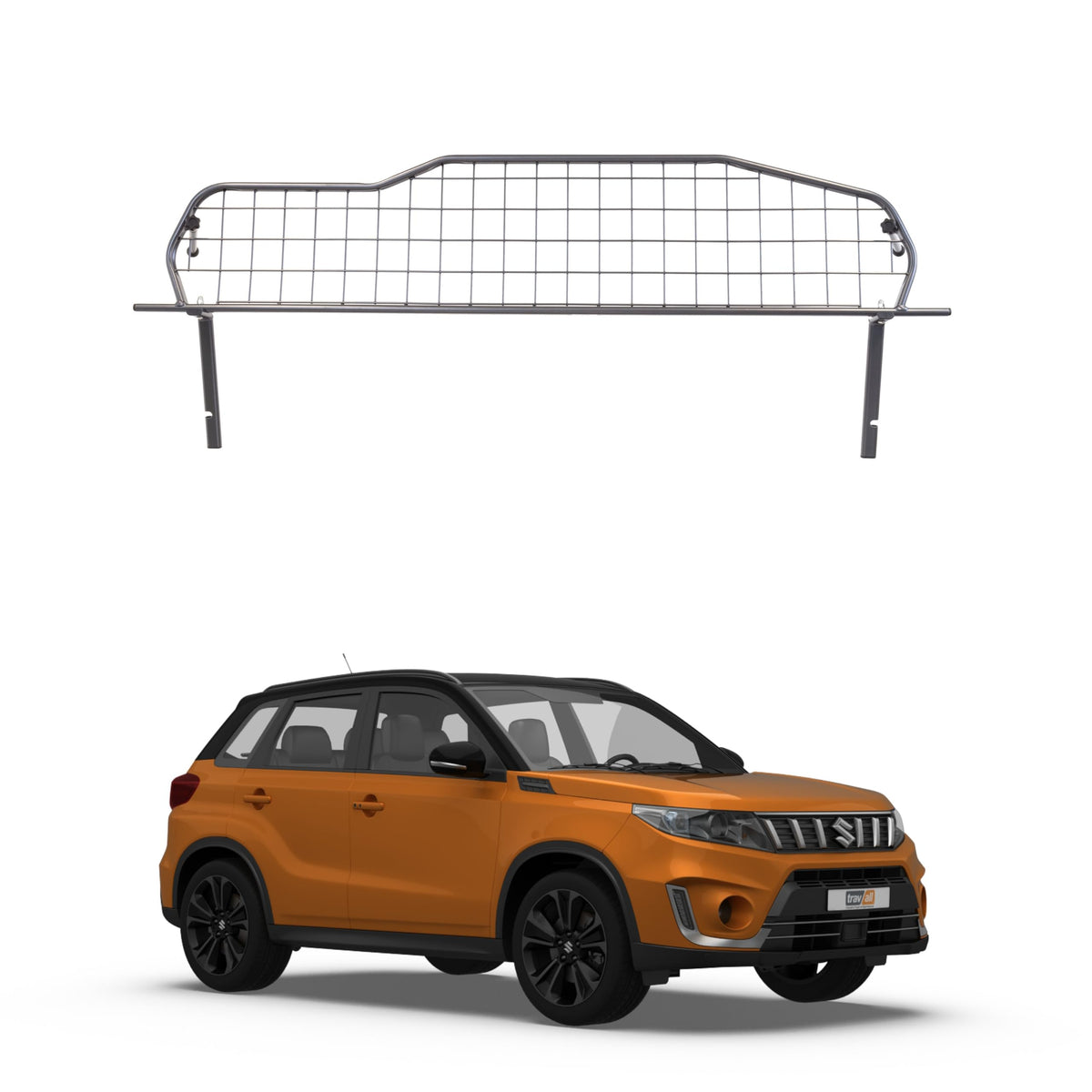 Travall Dog Barrier Compatible with Suzuki Vitara (2015-Current) Vehicle Specific Trunk Guard Tailored Fit Luggage Pet Barrier Separator Heavy Duty Powder Coated Steel
