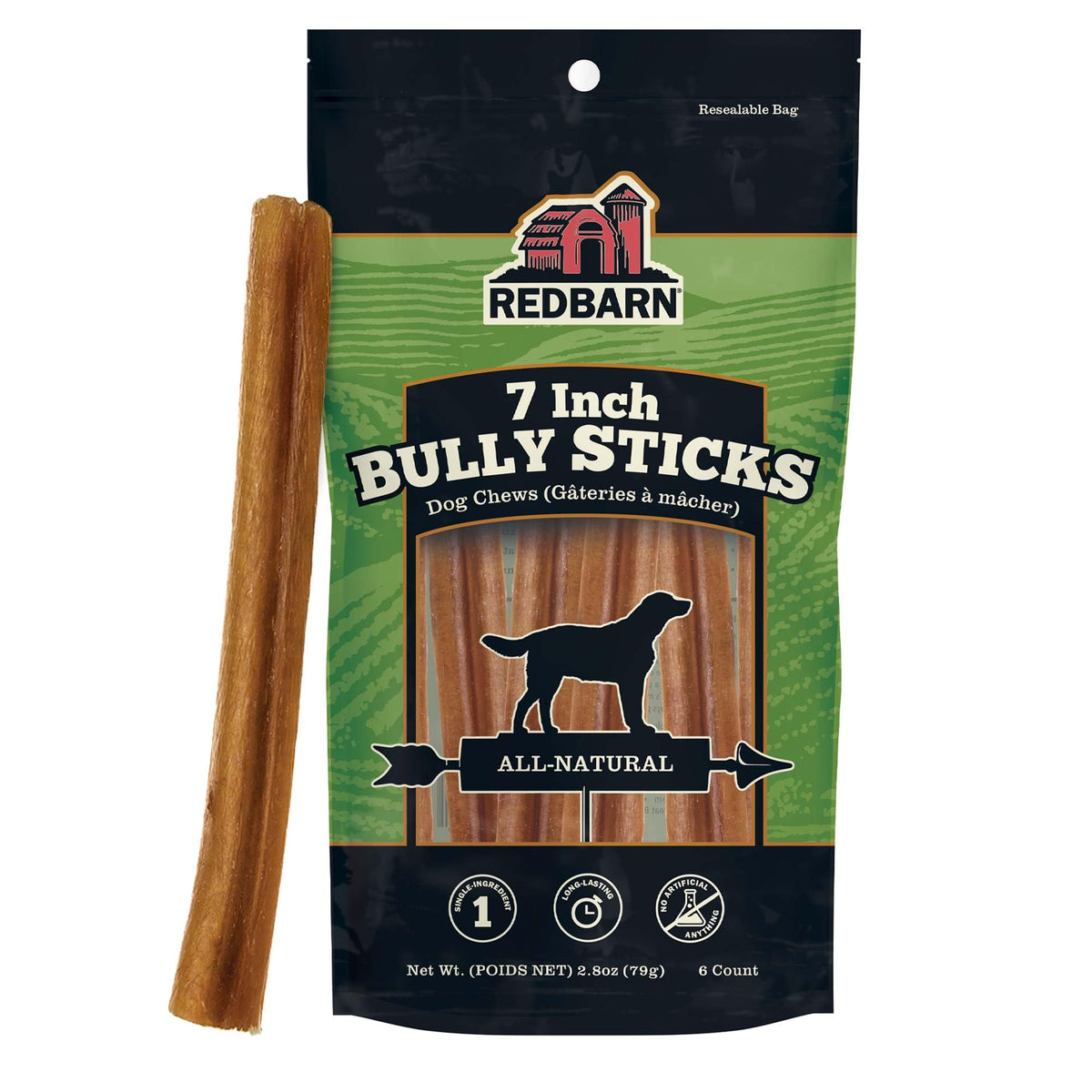 Redbarn 12" Bully Sticks 100% Natural Beef Dog Chew Rawhide Free Case of 35